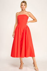 SARA - TUBE TIE BACK FLARE DRESS