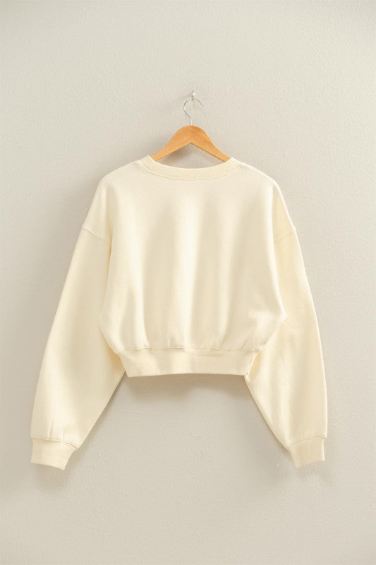 CROP CREW SWEATSHIRT