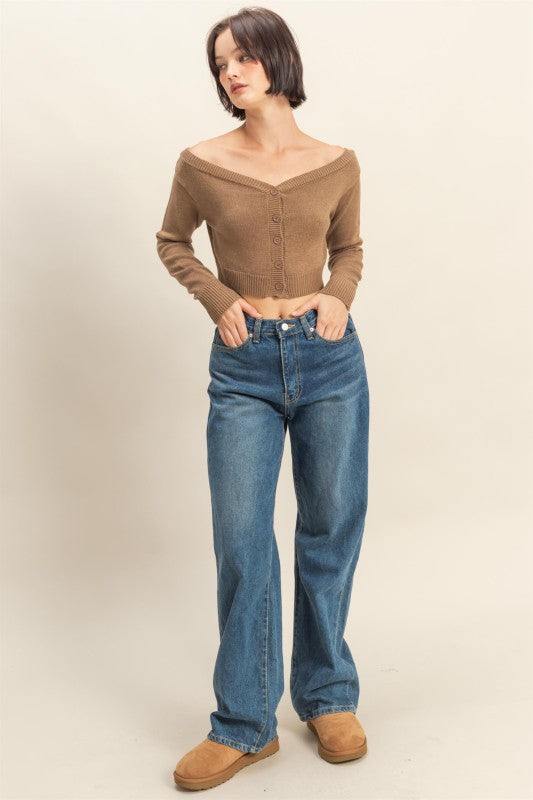 OFF SHOULDER CARDIGAN