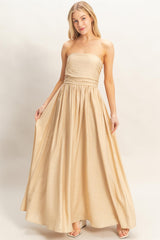 SIENNA - SMOCK TUBE TIE DRESS