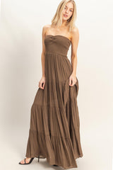 SERENA - SMOCK TUBE MAXI DRESS