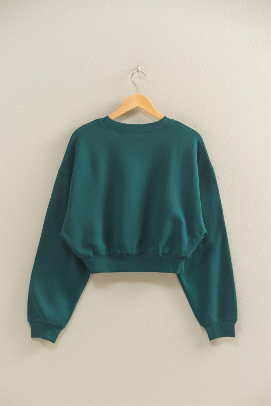 CROP CREW SWEATSHIRT