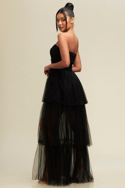 NAYA - TUBE TULLE TIERED DRESS