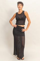STRETCH LACE TANK TOP