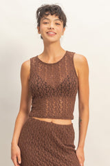 STRETCH LACE TANK TOP