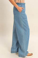 CHLOE - DRAWSTRING PATCH POCKET PANTS