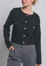 IVY - GOLD BUTTON CARDIGAN