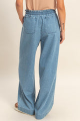 CHLOE - DRAWSTRING PATCH POCKET PANTS