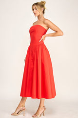 SARA - TUBE TIE BACK FLARE DRESS