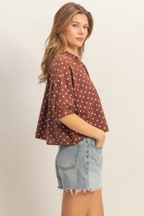 DOT CROP POCKET SHIRT