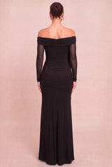 RUNWAY - L/S MESH SCARF DRESS
